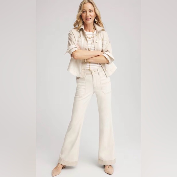 Chico's Denim - Tan Chicos denim. Size 0.5 (6). Like new. Tan and sand color.